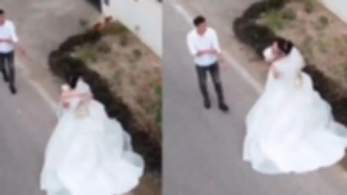 Pengantin wanita nangis di hari pernikahan, dikira mau kabur 