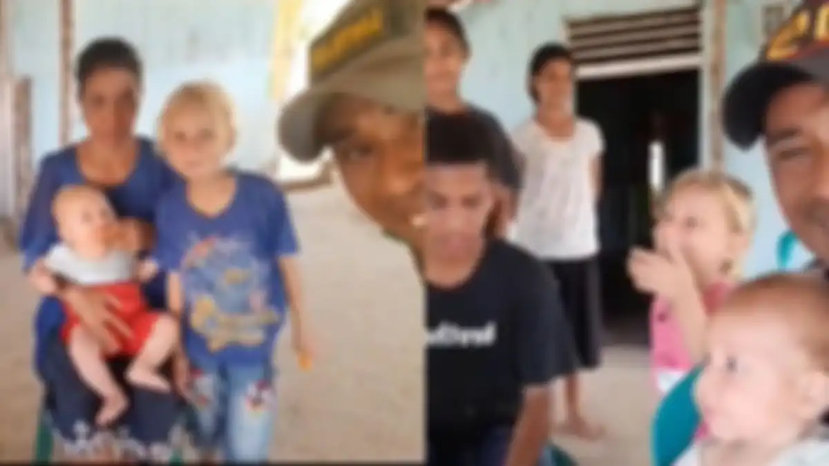 Viral di TikTok, ayah dan ibu asli Maluku tapi memiliki anak berparas bule.