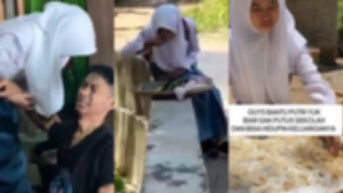 Kisah siswi SMK banting tulang menghidupi keluarganya dan merawat nenek serta 2 pamannya yang lumpuh. 