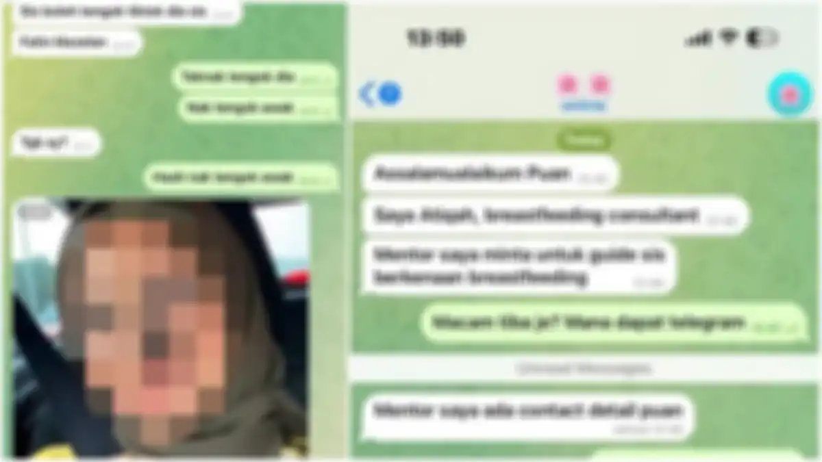 Chat aneh penipu ngaku konsultan menyusui minta foto wanita menyusui.