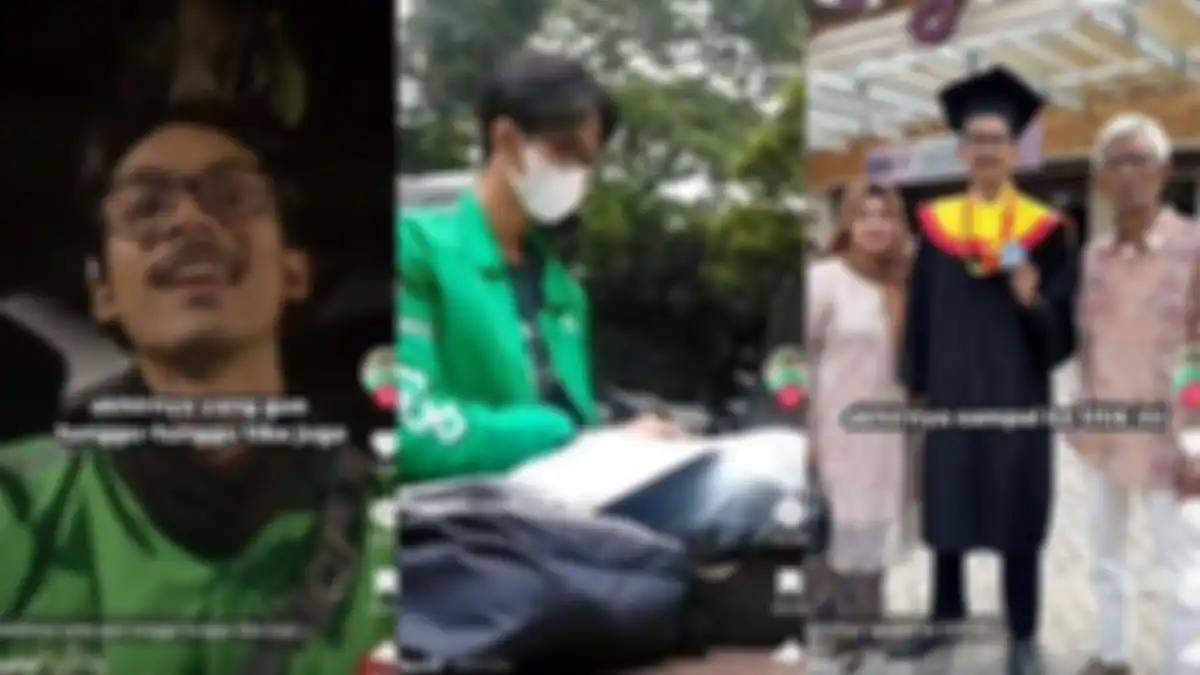 Kisah pemuda 4 tahun jadi ojol hingga akhirnya sarjana viral di medsos. 