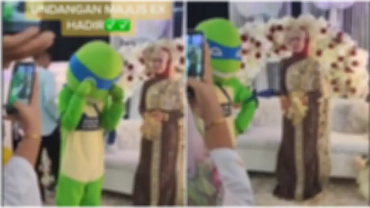 Viral pria datang ke nikahan mantan 