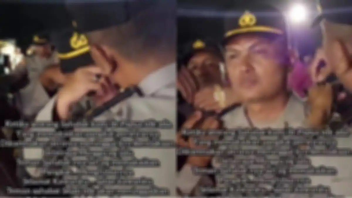 Momen haru dirasakan oleh rekan-rekan polisi yang memasangkan pangkat perwira untuk sahabatnya lantaran istri dari sahabat mereka itu telah meninggal.