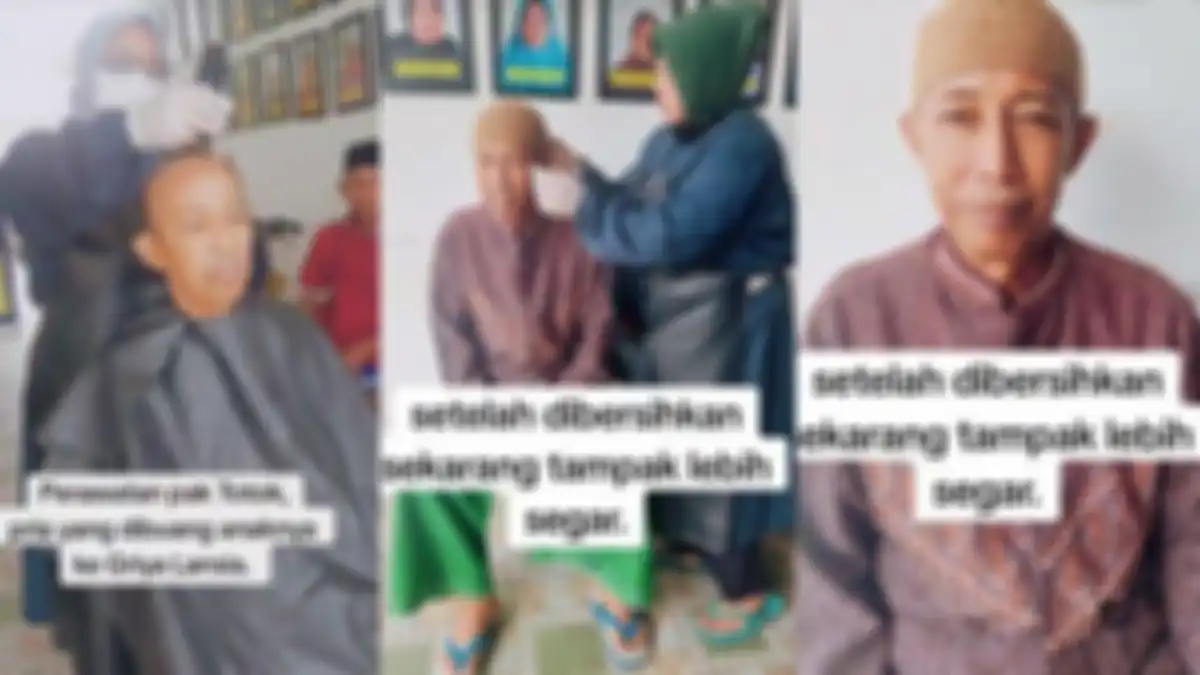 Totok lebih terawat setelah dicukur.