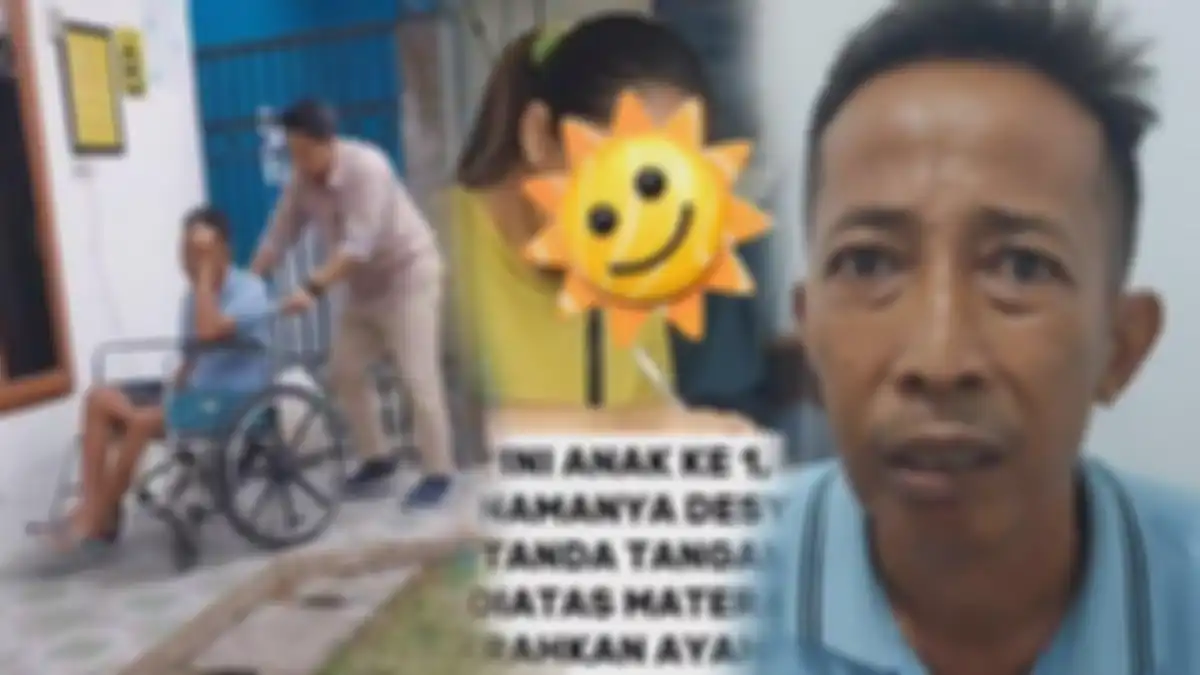 Totok (pojok kanan), Desy (tengah) anak pertama.