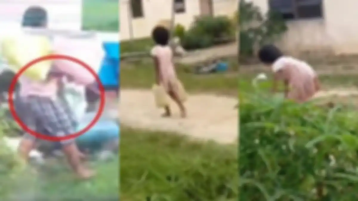 Bocah nangis sambil bawa dua jerigen besar, sampai rumah disiksa tante. 
