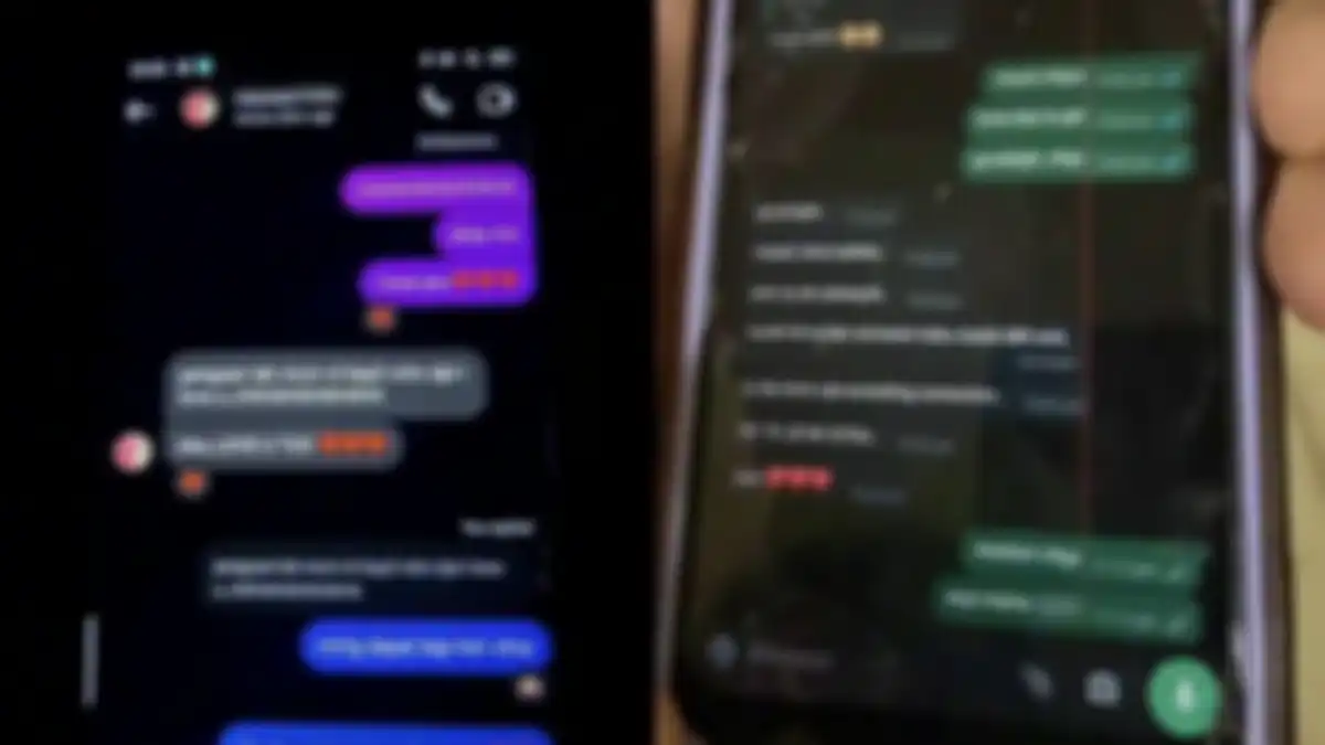 Isi chat bu guru dan siswa SMK.