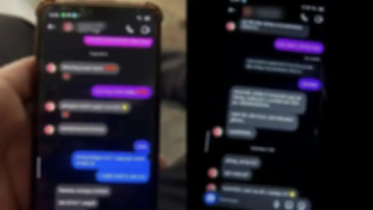 Isi chat bu guru dan siswa SMK.