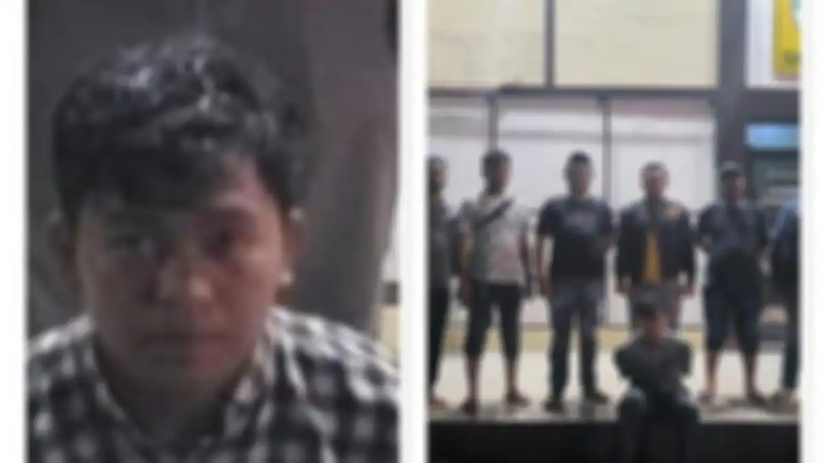 Tampang Pelaku pelecehan di Kecamatan Somba Opu, Kabupaten Gowa, Sulawesi Selatan (Sulsel), ditangkap polisi di Makassar (Kolase Tribun Timur)