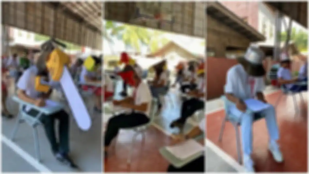 Viral momoen ujian di sebuah uvniversitas, dosen minta mahasiswa membuat topi anti nyontek, ada yang cosplay Chainsaw Man.
