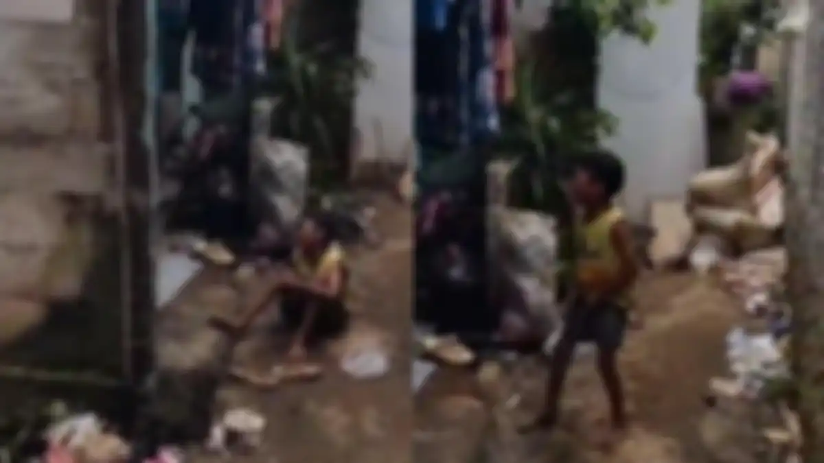 Gibran, bocah yang kelaparan minta makan ke ibunya namun malah dimarahi, videonya viral, Minggu (5/5/2024) 