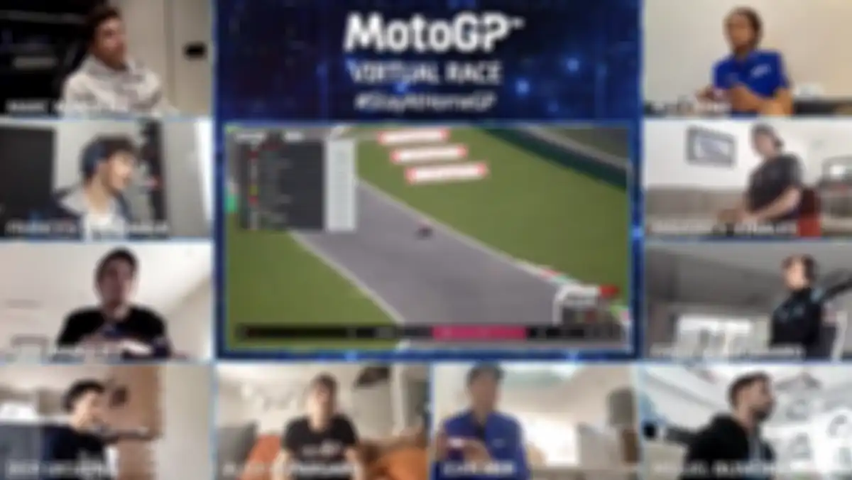 Suasana balapan MotoGP Virtual Race, dimenangkan Alex Marquez.