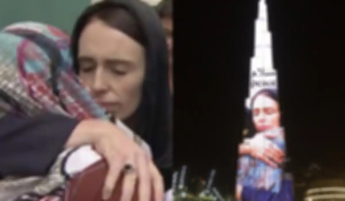 Foto Jacinda Ardern, memeluk seorang keluarga pembantaian di Chirstchurch.
