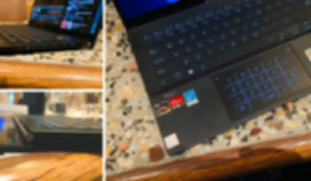 ASUS Zenbook 14 OLED (UM3402) menggunakan CPU Ryzen 5 serta dilengkapi dengan port USB yang cukup lengkap minus port ethernet