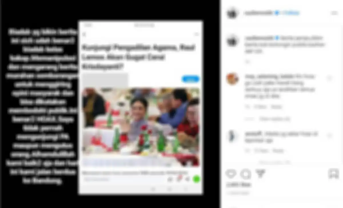Tangkap layar unggahan Raul Lemos