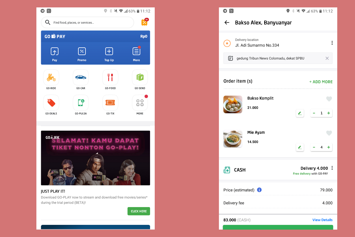 Pertama, pilih layanan yang kamu inginkan