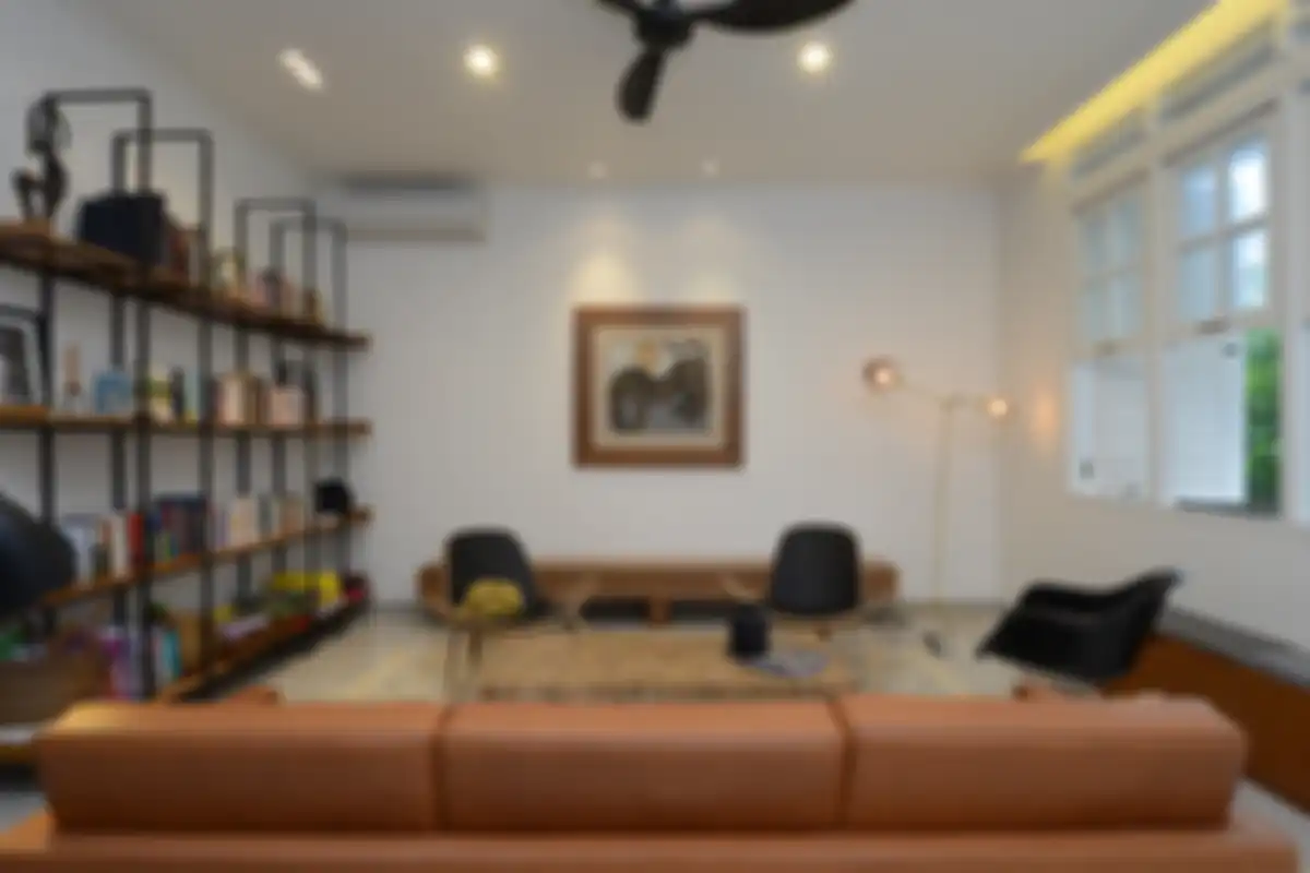 Ruang tamu rumah ramah lingkungan