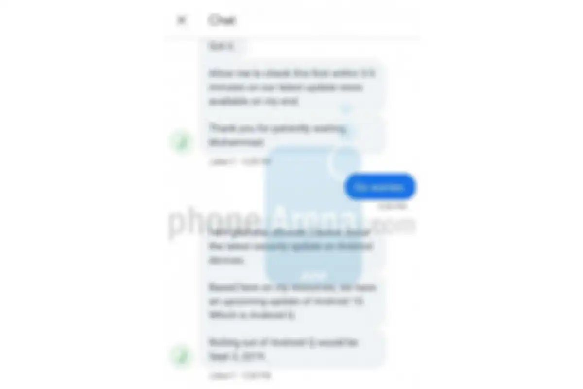 Potongan pembicaraan dengan Google Support