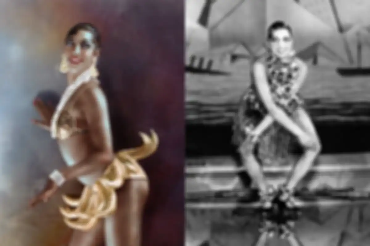 Penampilan Joosephine Baker di panggung.