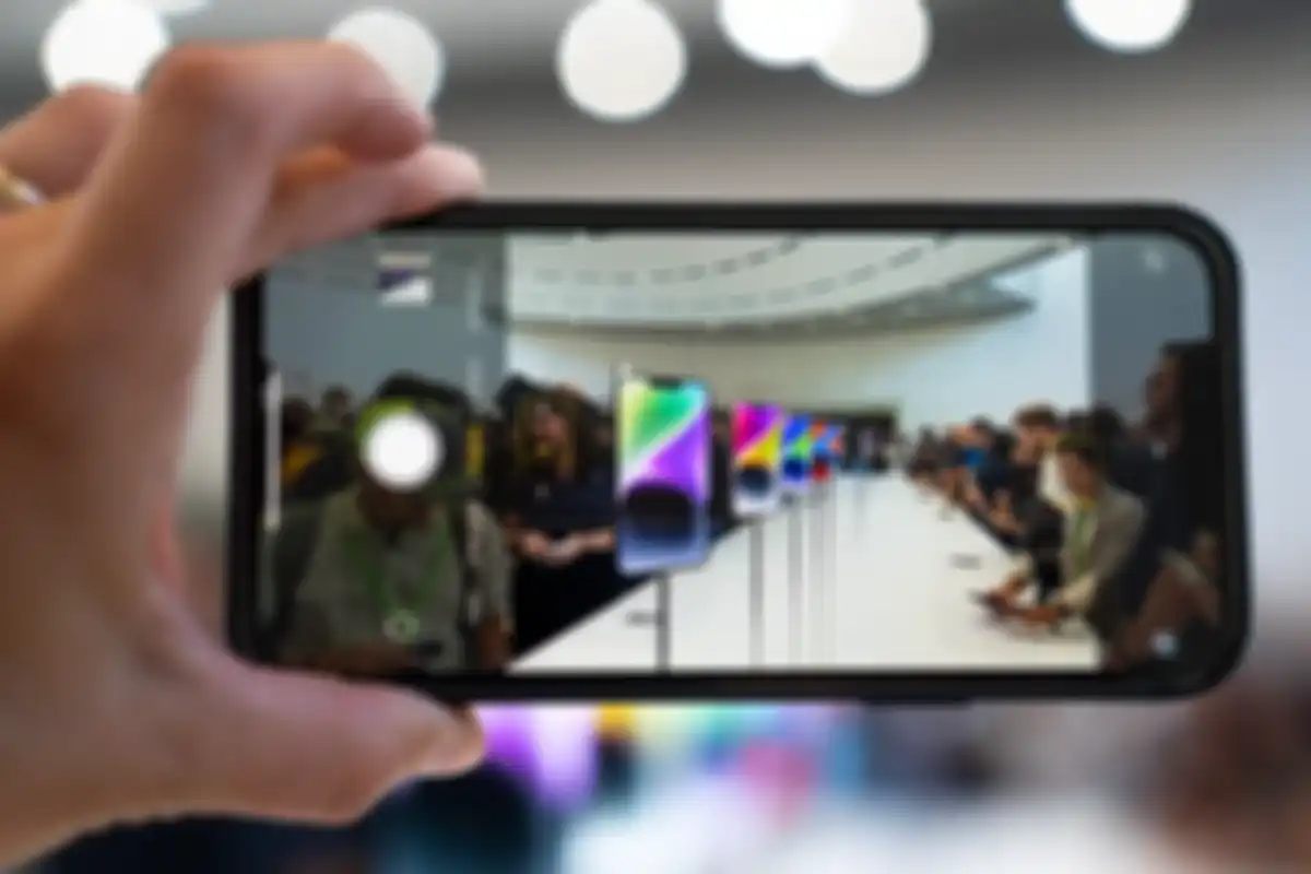 Tampilan kamera pada iPhone 14 Pro 
