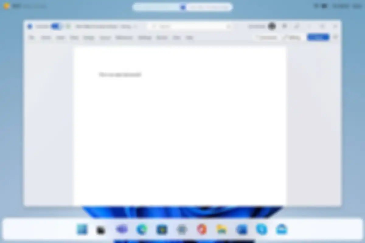 Tampilan screenshot aplikasi Word pada tampilan windows terbaru. 