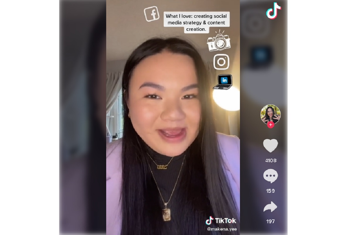 Ilustrasi penggunaan TikTok Resumes untuk mencari kerja.
