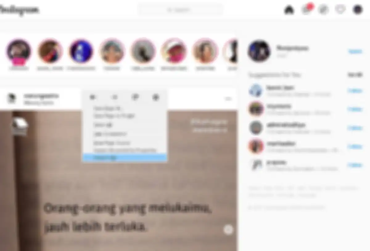 Langkah pertama cara upload video ke Instagram lewat laptop atau PC.