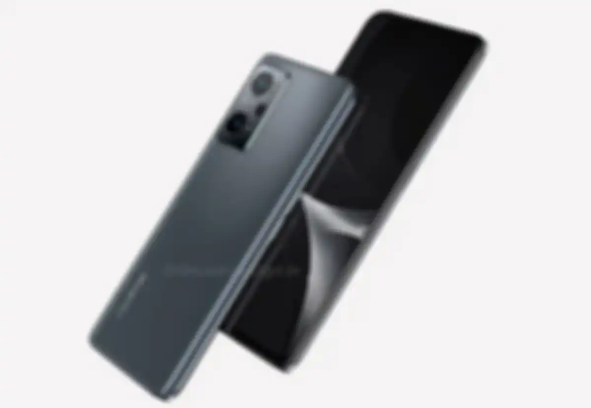 Tampilan modul kamera yang menonjol pada render desain realme GT Neo 2 5G.