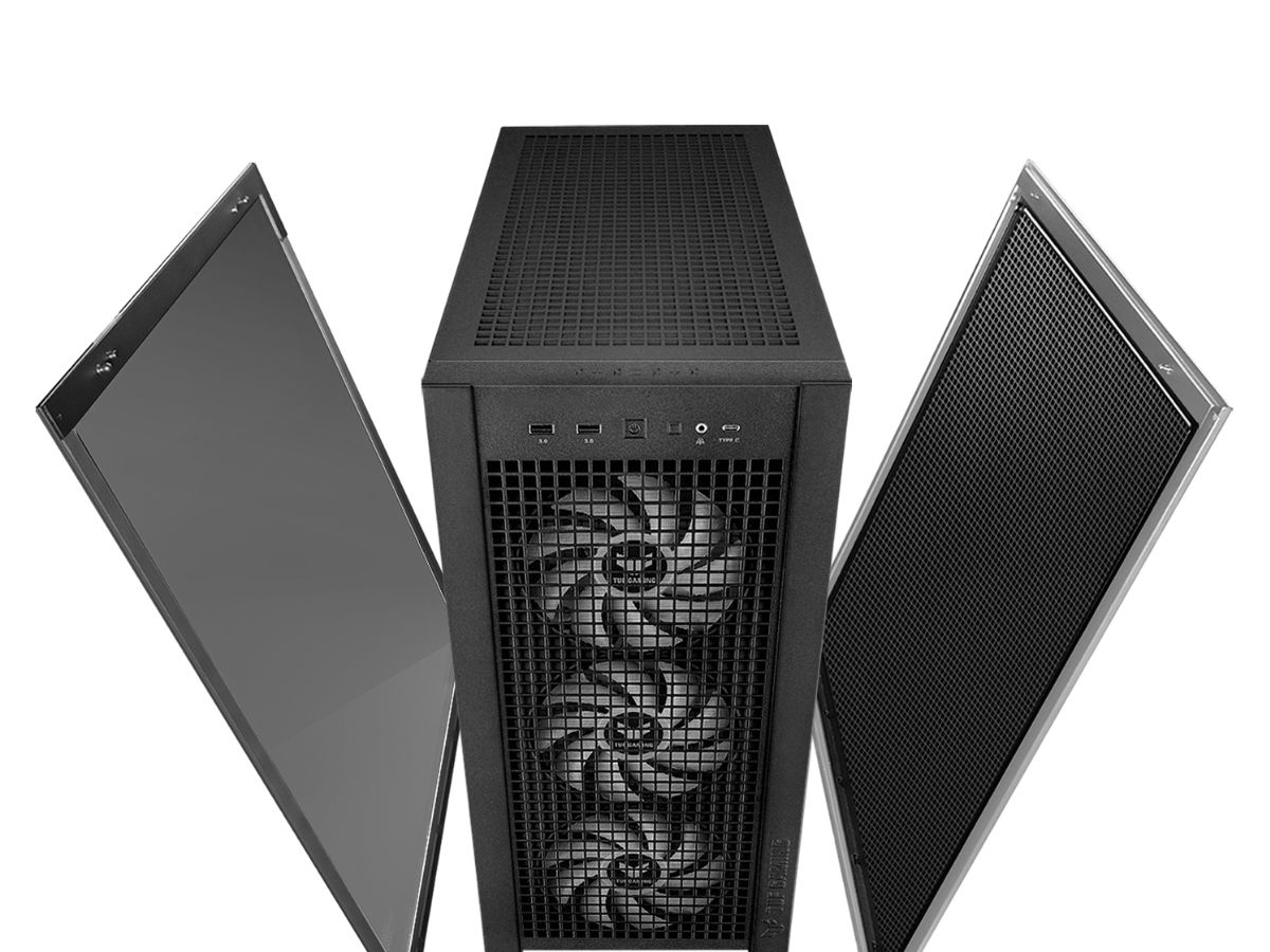 casing TUF Gaming GT302 ARGB bisa menampung 3 kipas berukuran 140mm di depan dan sisi yang bisa dilepas dengan mudah