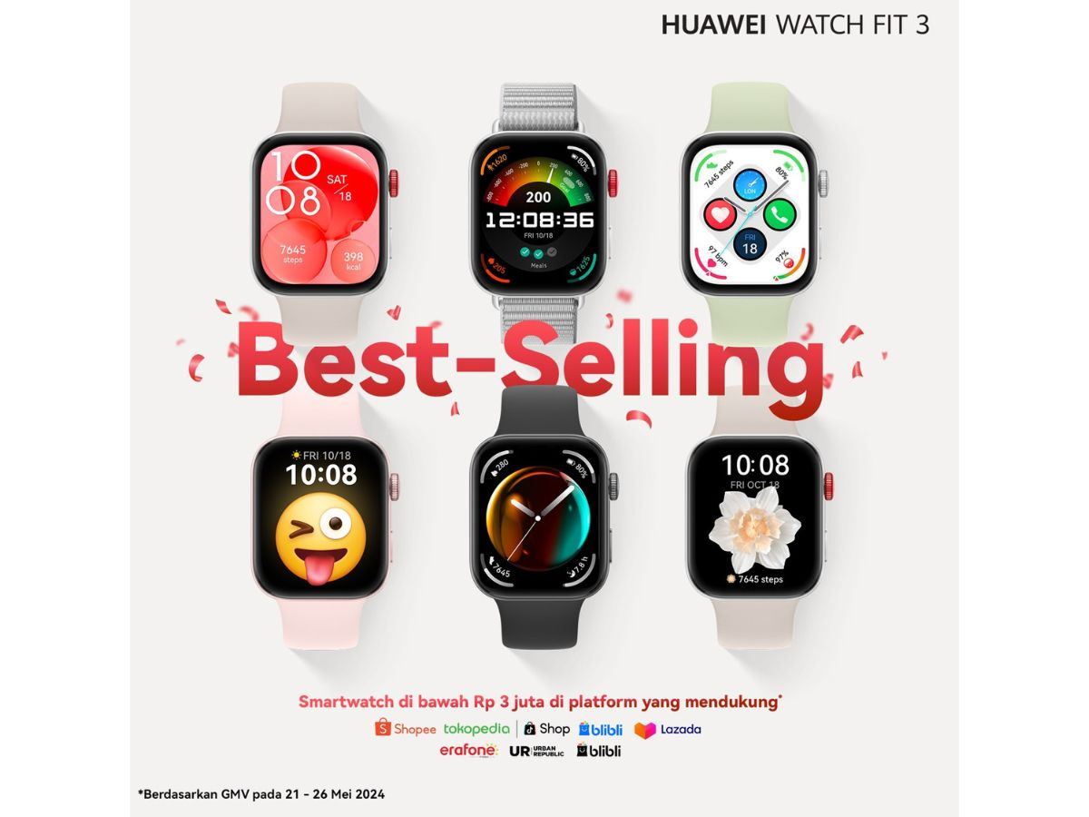 Huawei Watch Fit 3 menjadi yang best selling di platform online