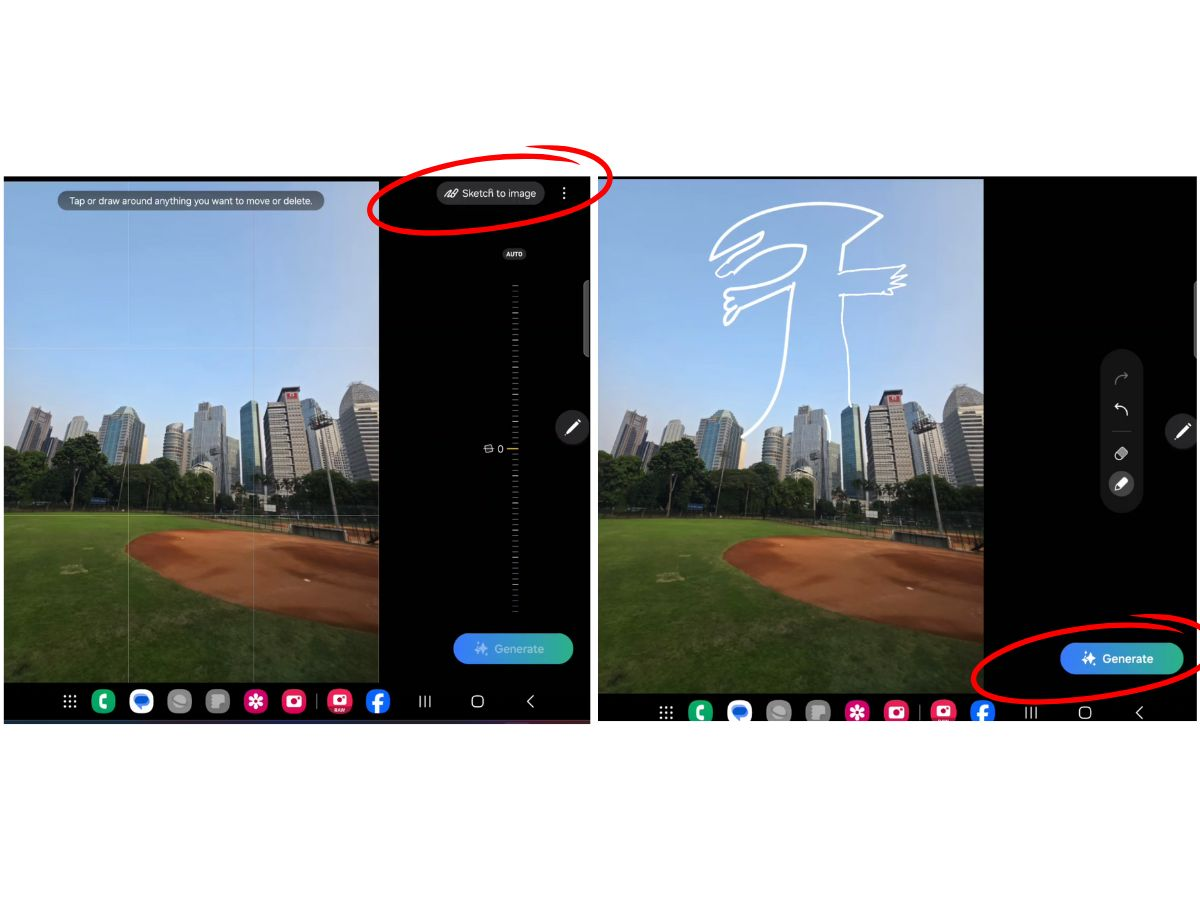 cara akses fitur AI Sketch to image di Galaxy Z Fold6