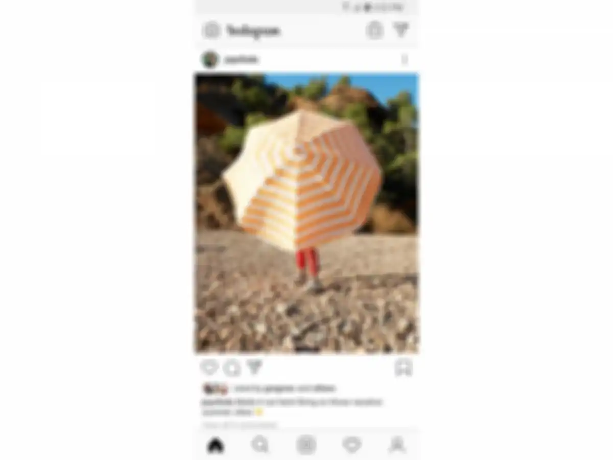 Contoh tampilan Instagram tanpa jumlah like