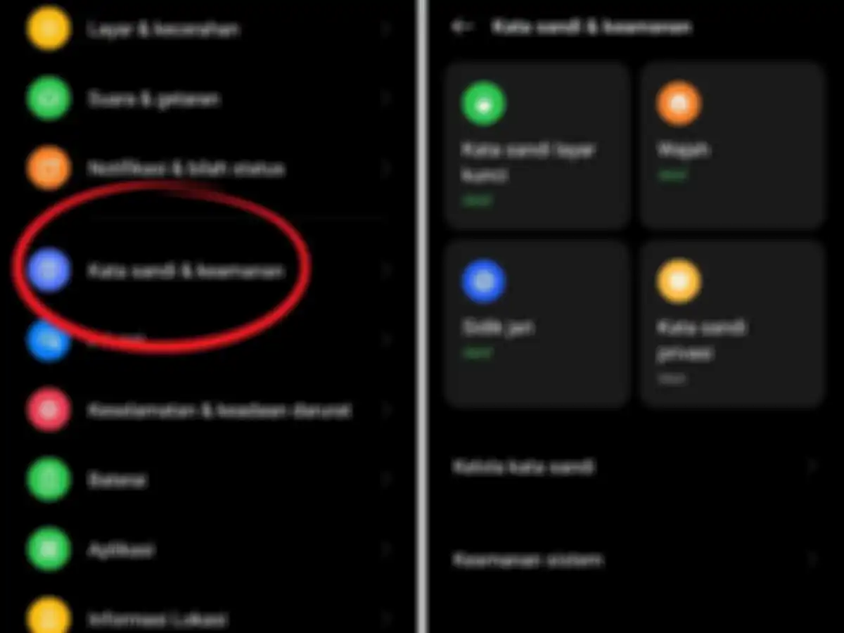 Cara membuat password atau kata sandi di OPPO Reno8