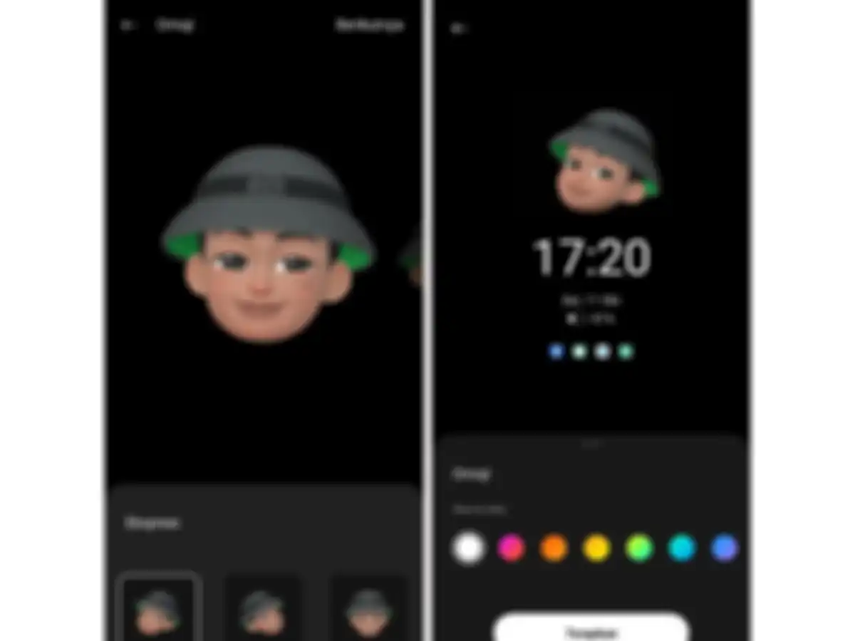 Isi tampilan menu AOD dengan OMOJI di OPPO Reno8 5G