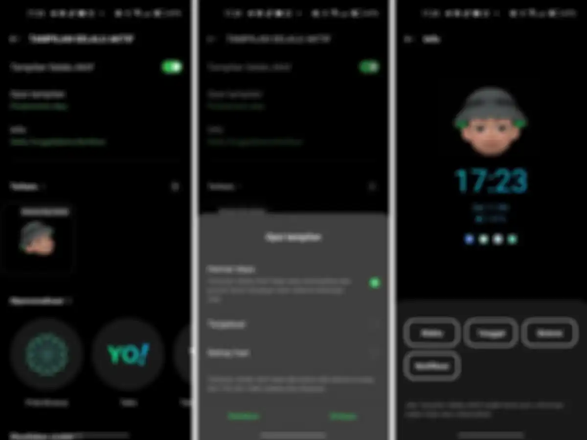 Menu kustomisasi informasi dan pengaturan daya dari always on display OPPO Reno8 5G