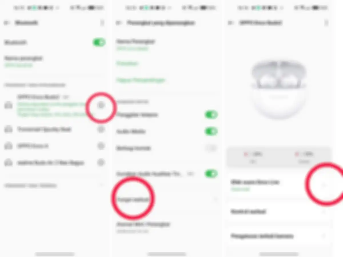 Cara masuk ke pengaturan bluetooth OPPO Enco Buds2 di HP OPPO