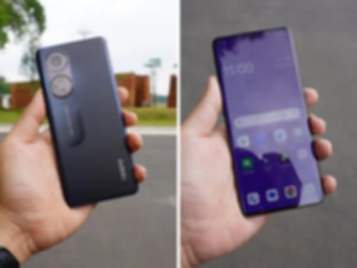 Tampilan belakang dan depan dari OPPO Reno8 T 5G
