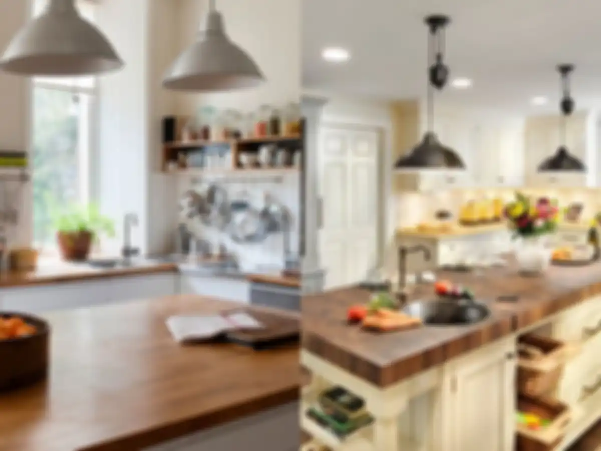 Meja dapur kayu