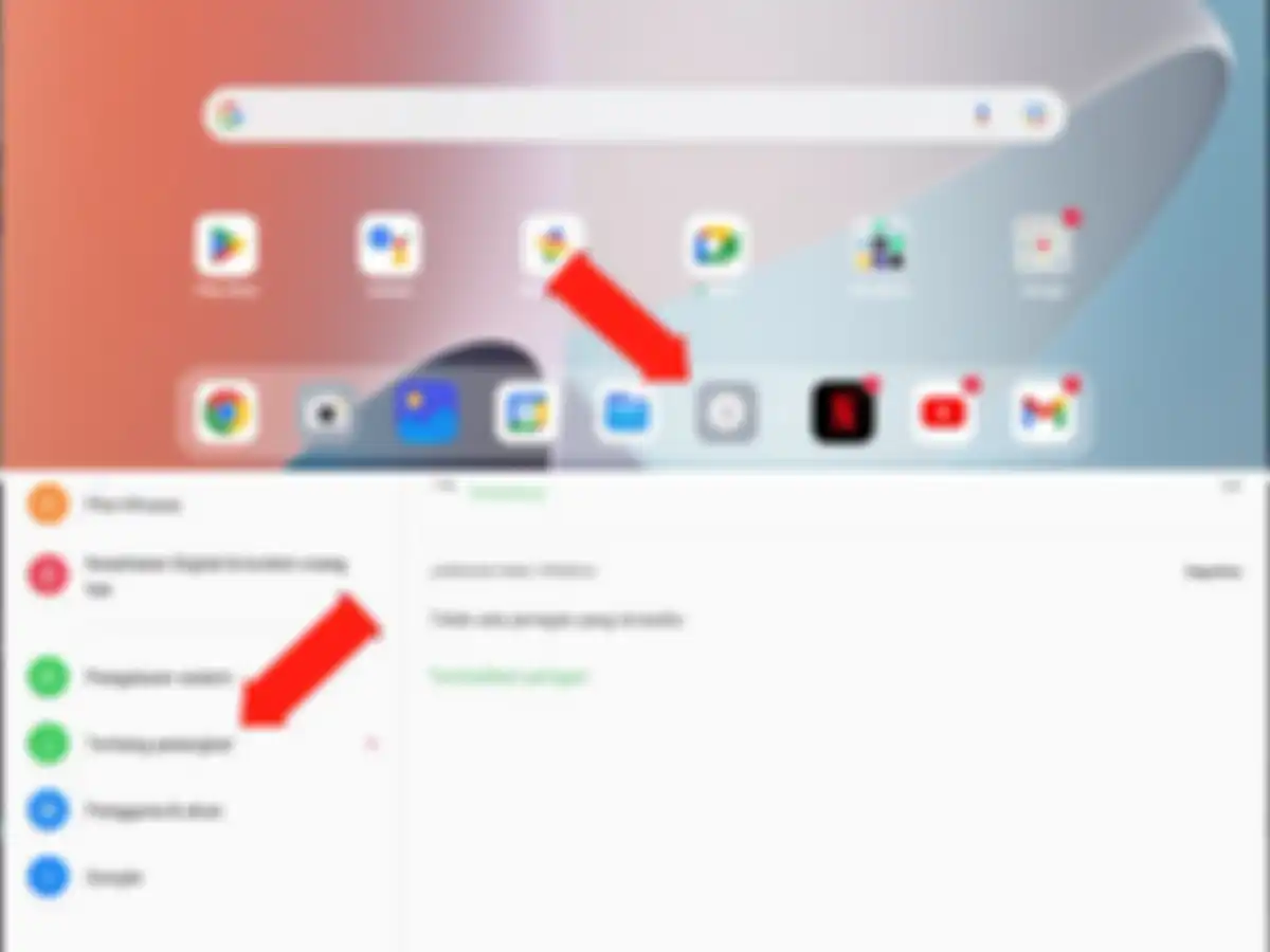 Kamu bisa masuk ke pengaturan untuk melakukan update ke ColorOS 13 di OPPO Pad  Air