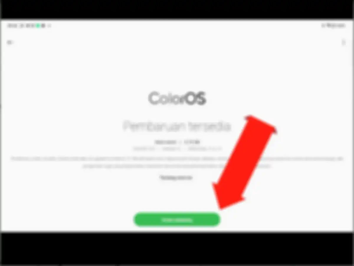 Tekan ikon install sekarang untuk memulai proses instalasi ColorOS 13 di OPPO Pad  Air