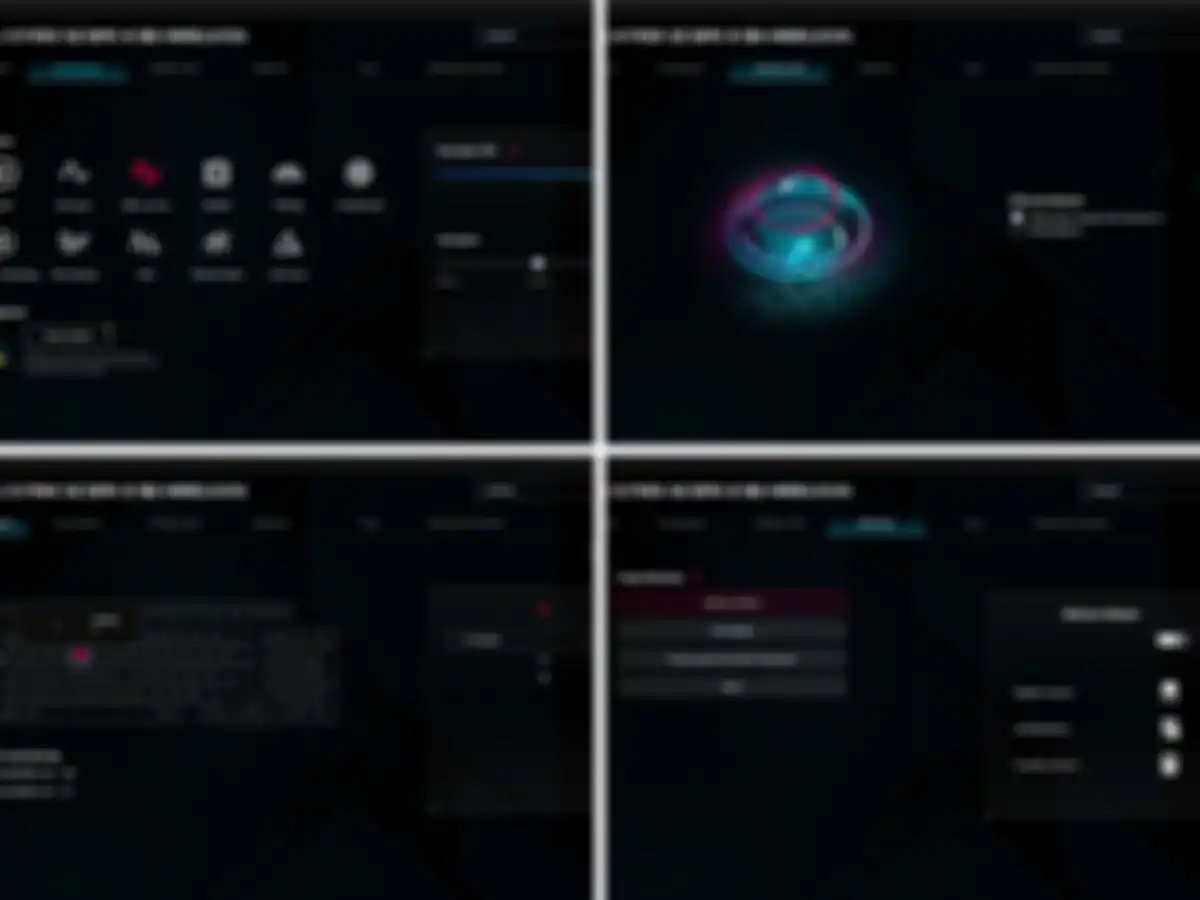 Tampilan menu pengaturan ASUS ROG Strix Scope II 96 di Armory Crate