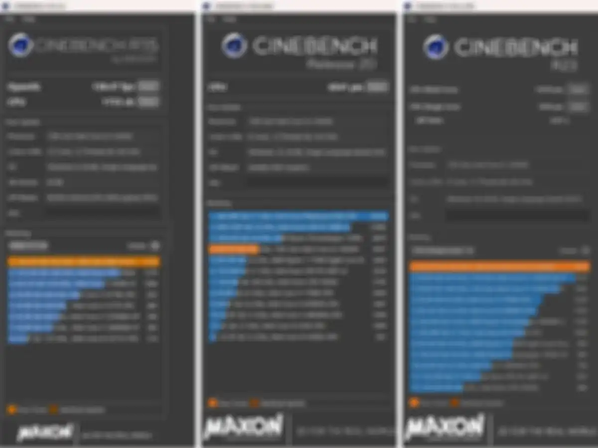 Hasil pengujian Cinebench R15, R20, dan R23