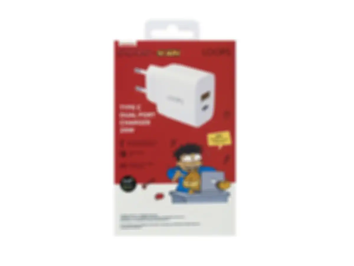 LOOPS Garfield X Si Juki Type-C Dual Port Charger 20W