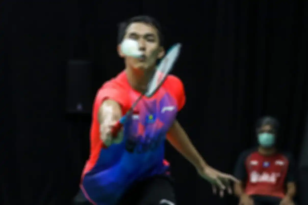 Ilustrasi Pebulu tangkis tunggal putra, Jonatan Christie pada sesi pagi PBSI Home Tournament, Kamis (9/7/2020).