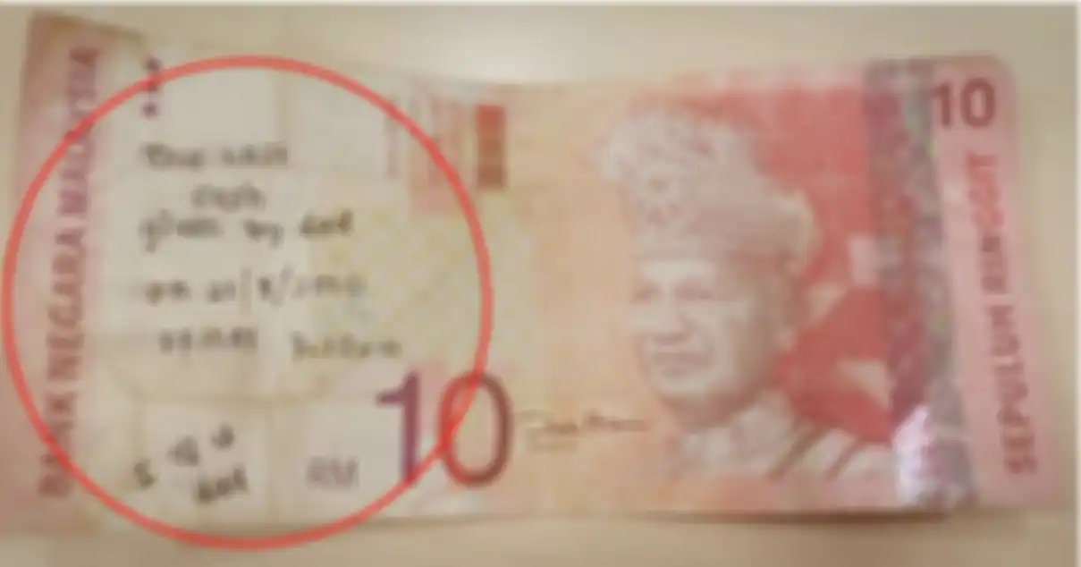 Uang yang ditemukan ini memiliki catatan yang memilukan.