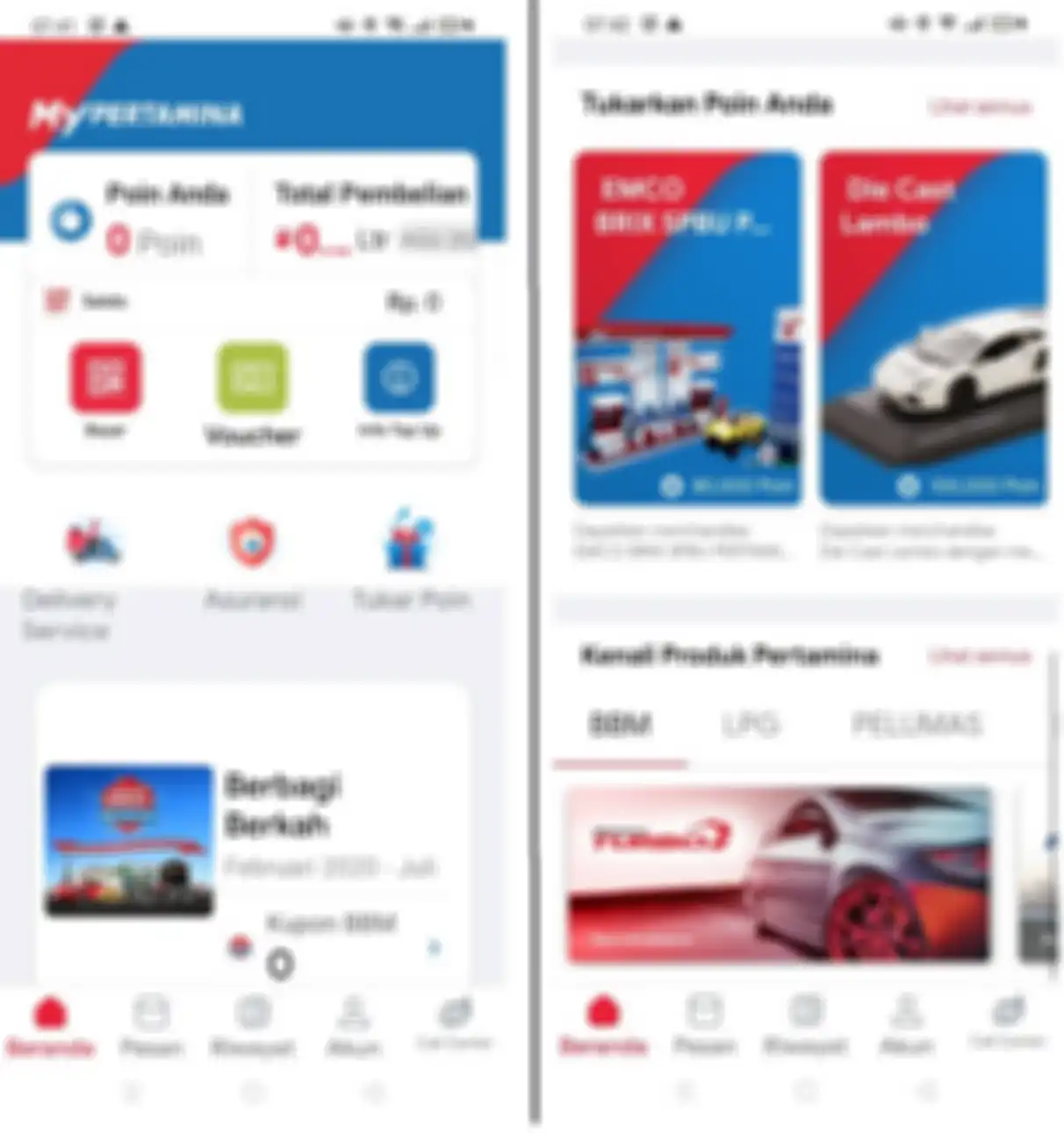 Menu atau fitur di aplikasi MyPertamina