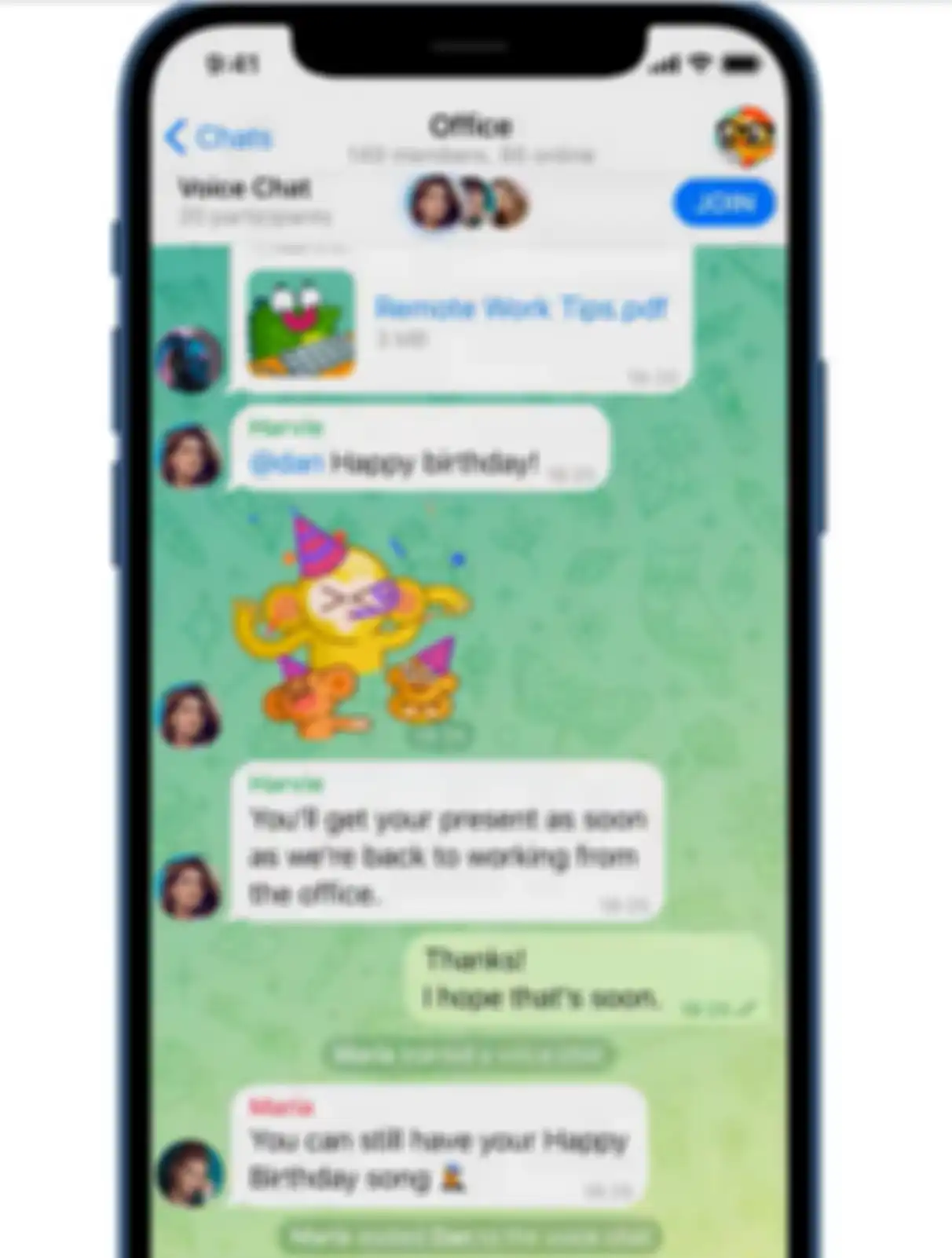 Voice chat Telegram