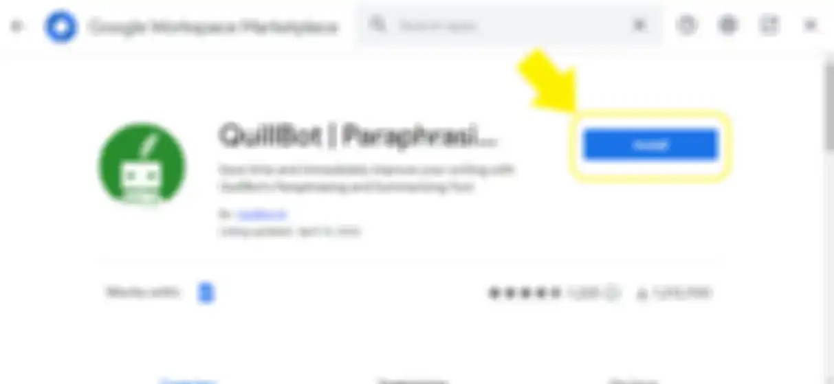 Aplikasi pihak ketiga Quillbot 