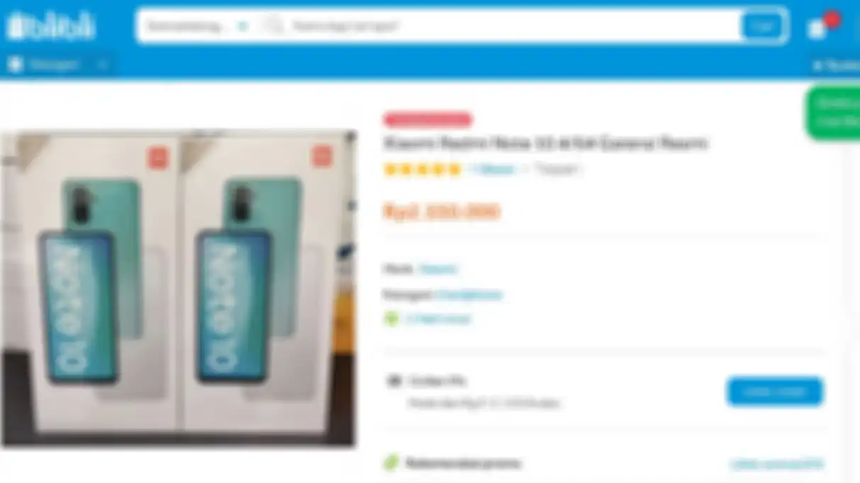 Update harga Xiaomi Redmi Note 10 di BliBli