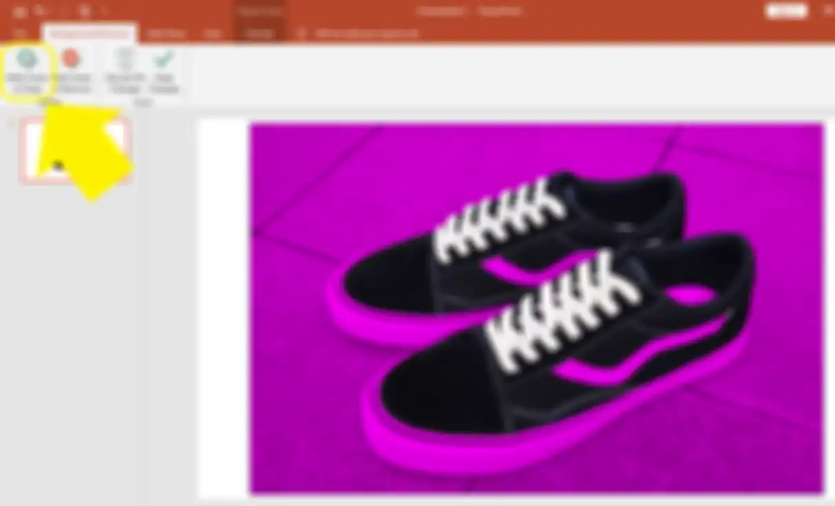 Pilihan Mark Areas to Keep di PowerPoint